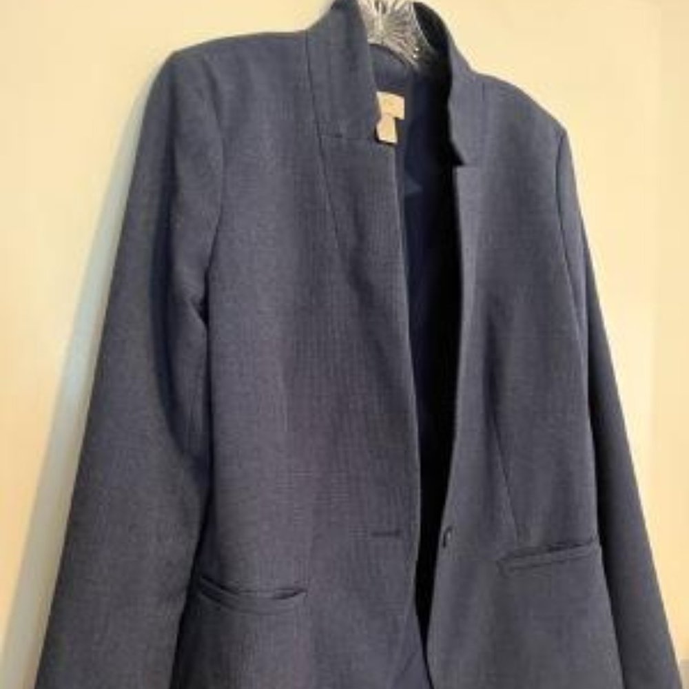 Loft Dark Blue (Denim color) Blazer, Size 6 Like New
